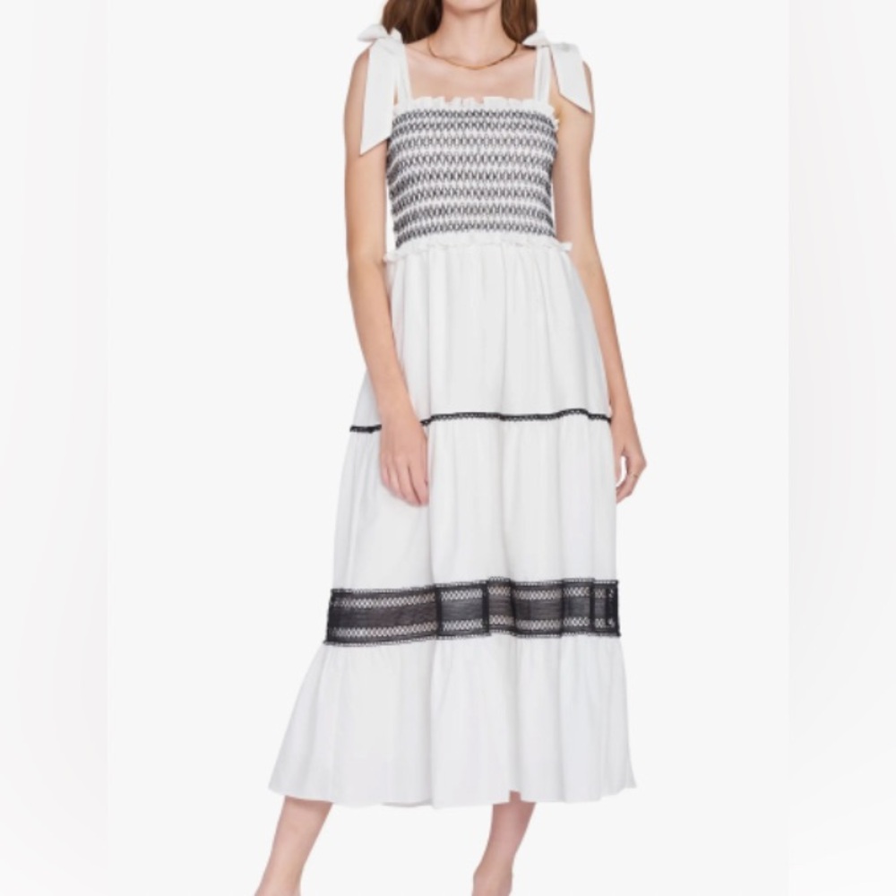 En Saison Shay Smock Bodice Midi Dress